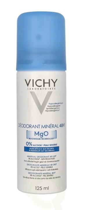 Vichy 48H Mineral MgO Deodorant Spray 125 ml i gruppen HELSE OG SKJØNNHET / Duft og parfyme / Deodorant / Deo for henne hos TP E-commerce Nordic AB (C66878)