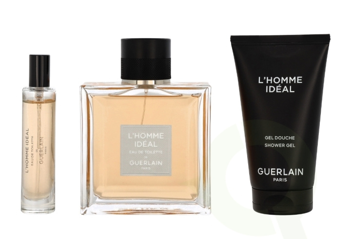 Guerlain L\'Homme Ideal Giftset 185 ml Edt Spray 100ml/Showergel 75ml/Edt Spray 10ml i gruppen HELSE OG SKJØNNHET / Gavesett / Gavesett for ham hos TP E-commerce Nordic AB (C66929)