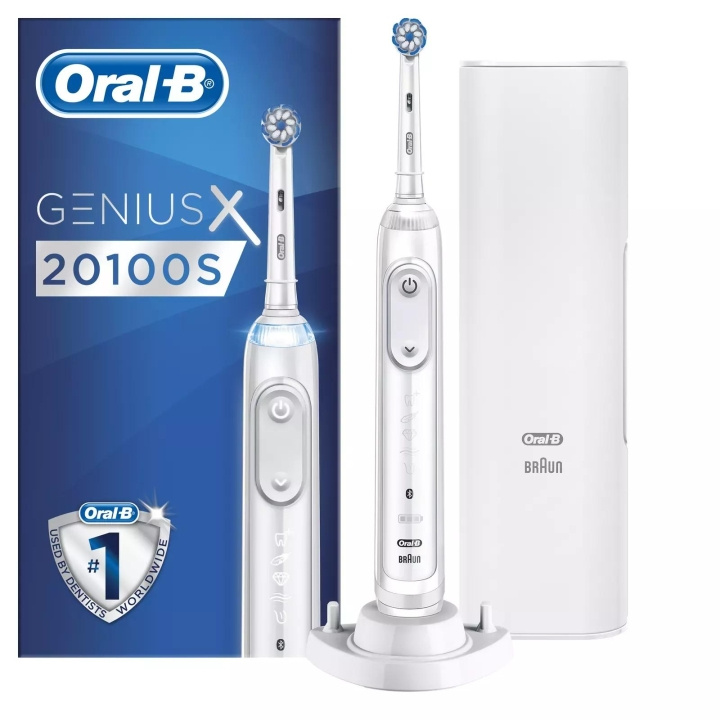 Oral B Electric Toothbrush Genius X 20100S White i gruppen HELSE OG SKJØNNHET / Munnpleie / Elektriske tannbørster hos TP E-commerce Nordic AB (C66948)