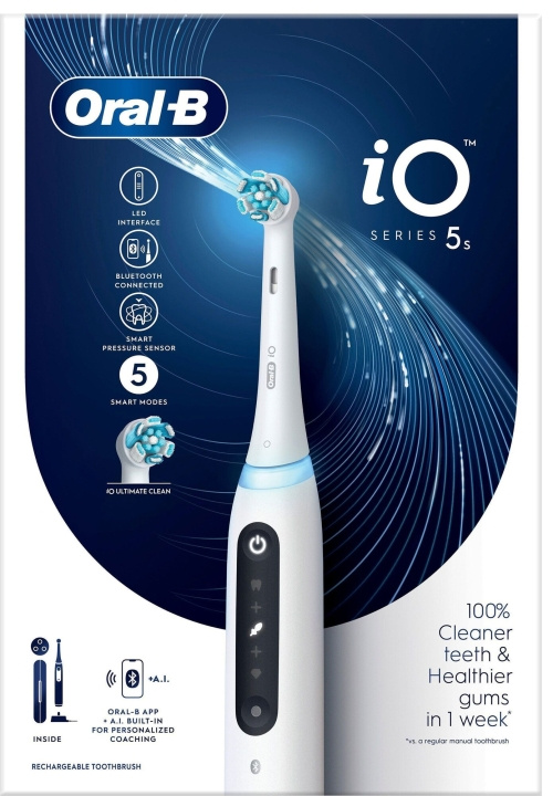 Oral B iO Series 5 White i gruppen HELSE OG SKJØNNHET / Munnpleie / Elektriske tannbørster hos TP E-commerce Nordic AB (C66954)