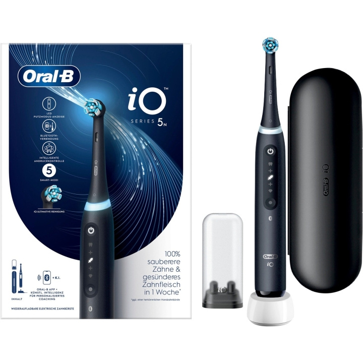 Oral B iO Series 5 (Matt Black) Elektrisk tandborste i gruppen HELSE OG SKJØNNHET / Munnpleie / Elektriske tannbørster hos TP E-commerce Nordic AB (C66955)