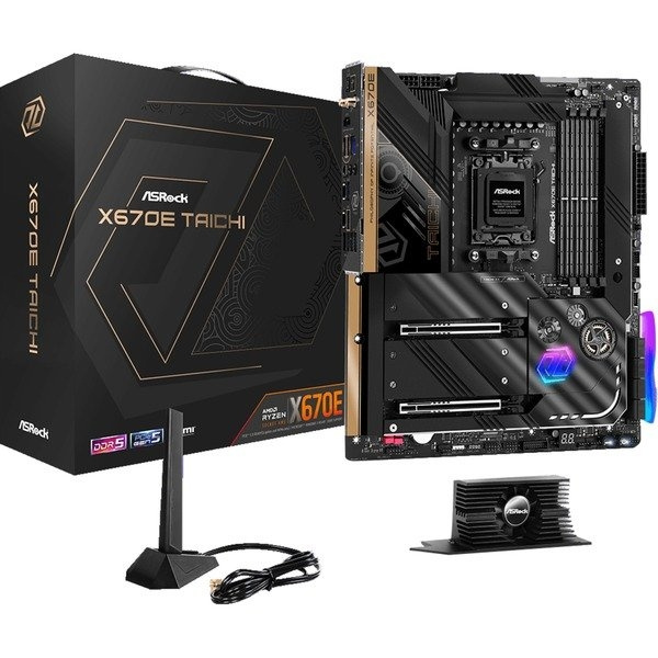 ASRock X670E TAICHI AMD AM5 X670E ATX CPNT Motherboard i gruppen Datautstyr / PC-Komponenter / Hovedkort hos TP E-commerce Nordic AB (C66956)