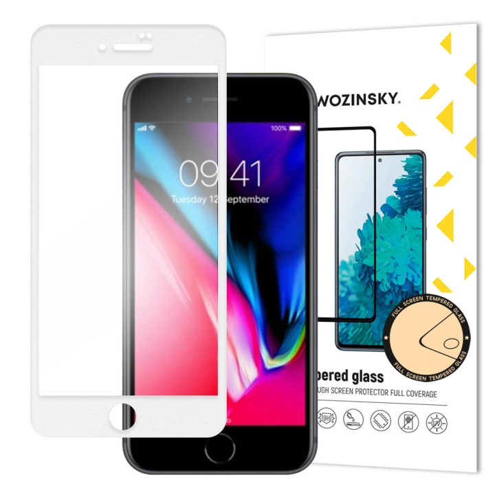 Wozinsky Skärmskydd 9H Transparent Apple iPhone 7 / iPhone 8 / iPhone SE 2020 Vit i gruppen SMARTTELEFON & NETTBRETT / Mobilbeskyttelse / Apple / iPhone 8 hos TP E-commerce Nordic AB (C66972)