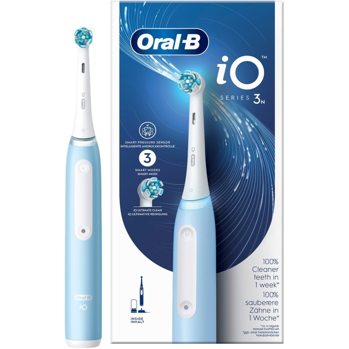 Oral B iO Series 3n Ice Blue Electric Toothbrush i gruppen HELSE OG SKJØNNHET / Munnpleie / Elektriske tannbørster hos TP E-commerce Nordic AB (C67007)