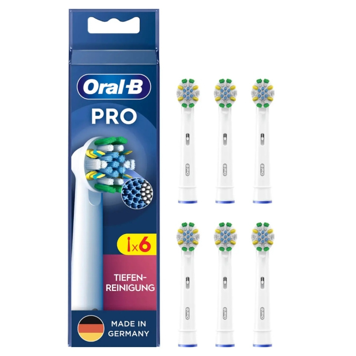 Oral B Replacement Brush Heads Pro Deep Clean 6 Pack i gruppen HELSE OG SKJØNNHET / Munnpleie / Elektriske tannbørster tilbehør hos TP E-commerce Nordic AB (C67016)