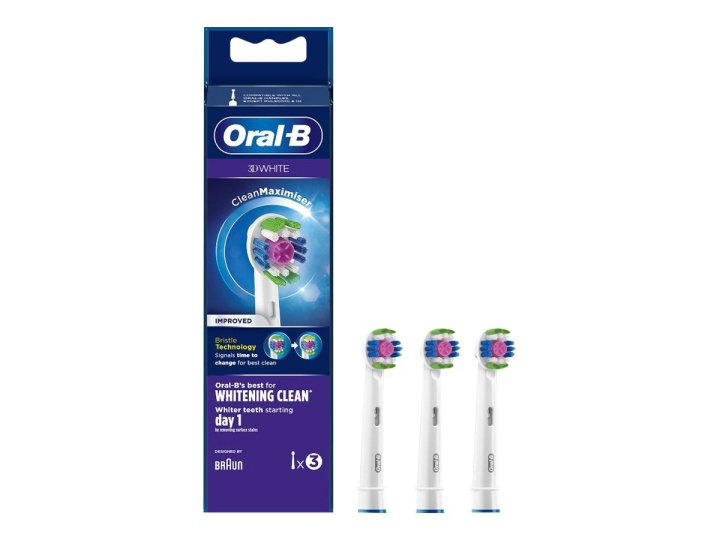 Oral B White Extra Toothbrush Head 3D White CleanMaximiser i gruppen HELSE OG SKJØNNHET / Munnpleie / Elektriske tannbørster tilbehør hos TP E-commerce Nordic AB (C67039)