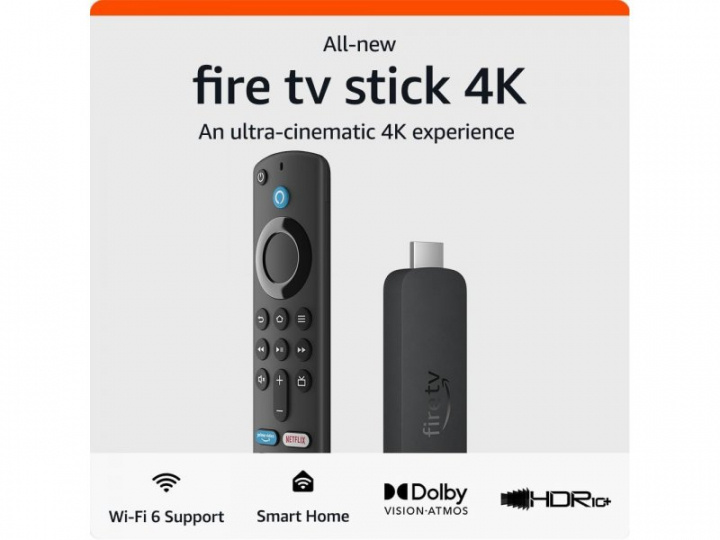 Amazon Fire TV Stick 4K Svart i gruppen Elektronikk / Lyd & Bilde / TV og tilbehør / Smart-TV hos TP E-commerce Nordic AB (C67070)