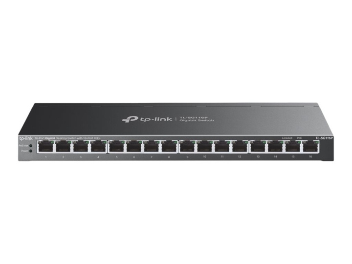 TP-LINK TL-SG116P V1-svitsj 16-ports Gigabit PoE+-svitsj i gruppen Datautstyr / Nettverk / Switcher hos TP E-commerce Nordic AB (C67159)