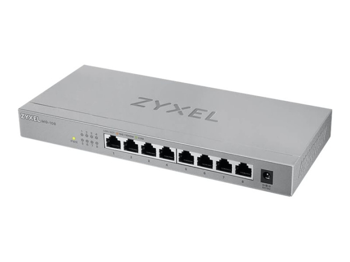 ZyXEL MG-108 Switch 8-port 2.5 Gigabit i gruppen Datautstyr / Nettverk / Switcher / 10/100/1000Mbps hos TP E-commerce Nordic AB (C67267)