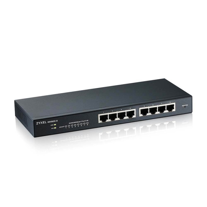 ZyXEL GS1900-8, 8 Port L2 Smart Switch i gruppen Datautstyr / Nettverk / Switcher / 10/100/1000Mbps hos TP E-commerce Nordic AB (C67347)