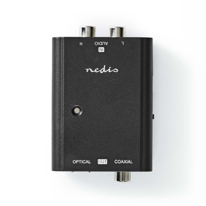 Nedis Digital Audio Converter | 1-veis | Koblingsinngang: 2x RCA Hunn | Koblingsutgang: 1x S/PDIF (RCA)Hun / 1x TosLink hun | ARC | Manuell | Sort i gruppen Elektronikk / Kabler og adaptere / Lyd analog / Adaptere hos TP E-commerce Nordic AB (C67486)