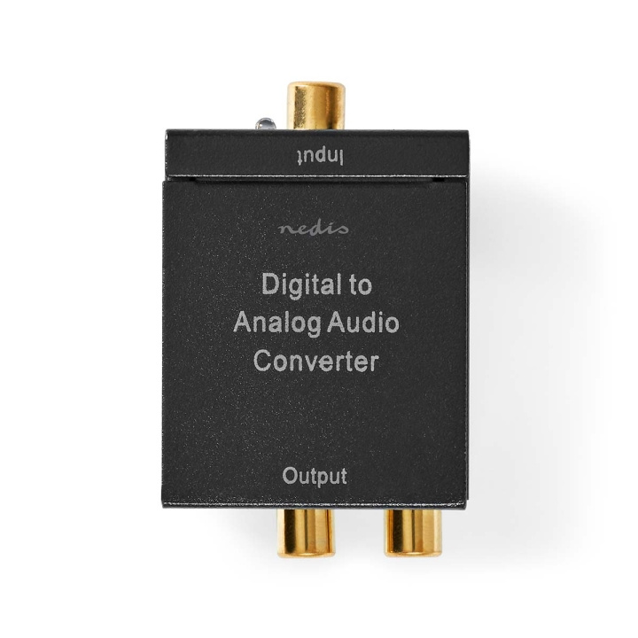 Nedis Digital Audio Converter | 1-veis | Koblingsinngang: 1x Digital RCA / 1x TosLink | Koblingsutgang: 1x (2x RCA) / 1x 3.5 mm | Automatisk | Integrert forsterker | Sort i gruppen Elektronikk / Kabler og adaptere / Lyd analog / Adaptere hos TP E-commerce Nordic AB (C67487)