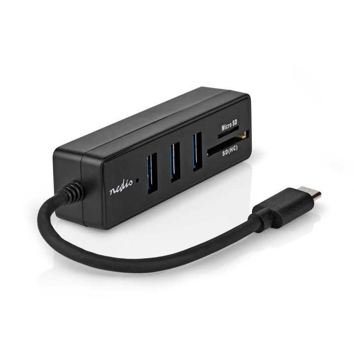 Nedis USB-hub | 1x USB-C™ | 3x USB A Female | 5-Port port(s) | USB 3.2 Gen 1 | USB-Strøm | 5 Gbps | SD & MicroSD i gruppen Datautstyr / Datamaskin Tilbehør / USB-Hubs hos TP E-commerce Nordic AB (C67502)