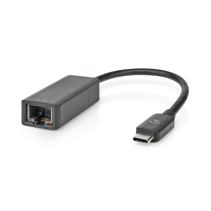 Nedis USB-nettverkskort | USB 3.2 Gen 1 | 2.5 Gbps | USB-C™ Hann | RJ45 Hun | 0.20 m | Rund | Nikkel belagt | Fortinnet Kobber | Sort | Boks i gruppen Datautstyr / Nettverk / Nettverkskort / USB hos TP E-commerce Nordic AB (C67504)