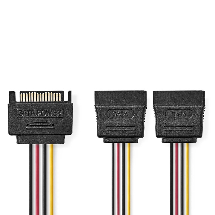 Nedis Intern Strømkabel | SATA 15-Pin Han | 2x SATA 15-Pin Hun | Gull belagt | 0.15 m | Rund | PVC | Flerfarget | Boks i gruppen Datautstyr / Kabler og adaptere / Intern / SATA hos TP E-commerce Nordic AB (C67505)