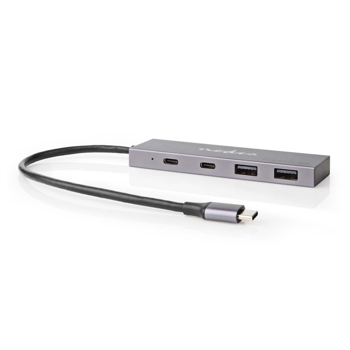 Nedis USB-hub | 1x USB-C™ 3.2 Gen 2 Male | 2x USB-A 3.2 Gen 2 Female / 2x USB-C™ 3.2 Gen 2 Female | 4-Port port(s) | USB 3.2 Gen 2 | USB-Strøm | 10 Gbps i gruppen Datautstyr / Datamaskin Tilbehør / USB-Hubs hos TP E-commerce Nordic AB (C67614)