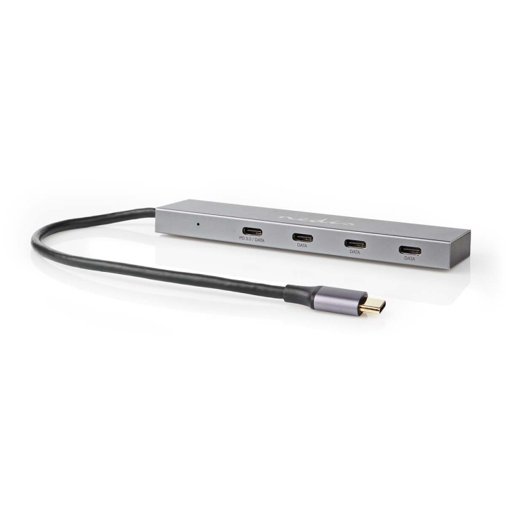 Nedis USB-hub | 1x USB-C™ 3.2 Gen 2 Male | USB-C™ 3.2 Gen 2 Female with PD 3.0 / 3x USB-C™ 3.2 Gen 2 Female | 4-Port port(s) | USB 3.2 Gen 2 | USB-Strøm | 10 Gbps i gruppen Datautstyr / Datamaskin Tilbehør / USB-Hubs hos TP E-commerce Nordic AB (C67615)