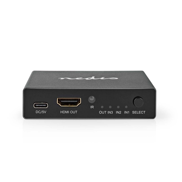 Nedis HDMI ™ Switch | 3-Port port(s) | 3x HDMI™ Inngang | HDMI™ Utgang | 8K@60Hz | 45 Gbps | Fjernstyrtkontrolert | Aluminium | Antrasitt i gruppen Elektronikk / Kabler og adaptere / HDMI / Adaptere hos TP E-commerce Nordic AB (C67621)