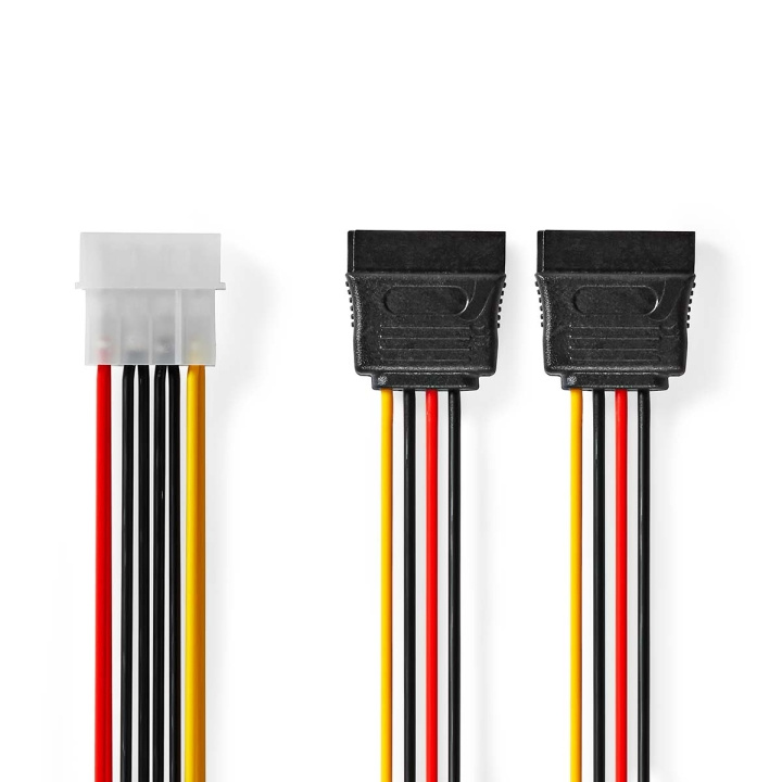 Nedis Intern Strømkabel | Molex Han | 2x SATA 15-Pin Hun | Gull belagt | 0.15 m | Rund | PVC | Flerfarget | Boks i gruppen Datautstyr / Kabler og adaptere / Intern / SATA hos TP E-commerce Nordic AB (C67635)