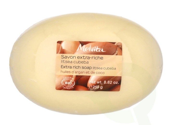 Melvita Extra Rich Soap 250 g With Argan Oil & Coconut i gruppen HELSE OG SKJØNNHET / Hudpleie / Kroppspleie / Duftsåpe hos TP E-commerce Nordic AB (C67785)