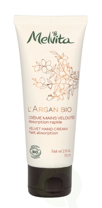 Melvita L\'Argan Bio Velvety Hand Cream 75 ml i gruppen HELSE OG SKJØNNHET / Manikyr/pedikyr / Håndkrem hos TP E-commerce Nordic AB (C67791)