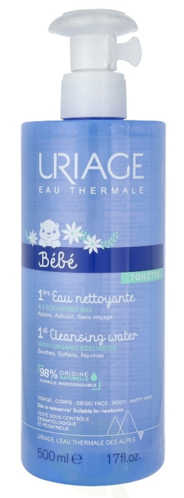 Uriage Bebe 1st Cleansing Water 500 ml i gruppen HELSE OG SKJØNNHET / Hudpleie / Kroppspleie / Bad- og dusjkrem hos TP E-commerce Nordic AB (C67808)