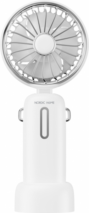 Nordic Home Portabel USB-Fläkt med Bärrem och vikbar design, Vit i gruppen HJEM, HUS OG HAGE / Vifter og klimaprodukter / Håndvifte & Minivifte hos TP E-commerce Nordic AB (C67829)