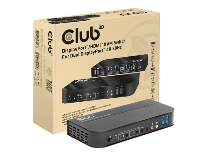 Club 3D CSV-7210 KVM / audio-switch Desktop i gruppen Datautstyr / Nettverk / Switcher hos TP E-commerce Nordic AB (C67834)