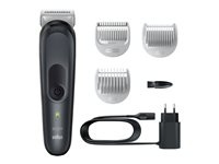 Braun Gray/Black Body Trimmer BG3340 i gruppen HELSE OG SKJØNNHET / Hår & styling / Barbering og trimming / Kroppstrimmere hos TP E-commerce Nordic AB (C67835)