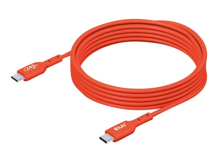 Club 3D USB 2.0 USB Type-C-kabel 2m Röd i gruppen Datautstyr / Kabler og adaptere / USB / USB-C hos TP E-commerce Nordic AB (C67838)