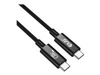 Club 3D USB4 Gen3x2 USB Type-C-kabel 1m Svart i gruppen Datautstyr / Kabler og adaptere / USB / USB-C hos TP E-commerce Nordic AB (C67840)