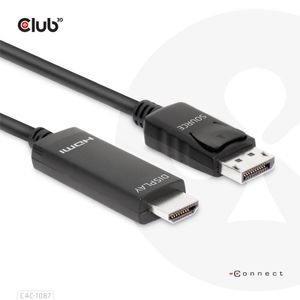 Club 3D CAC-1087 DisplayPort 1.4 to HDMI i gruppen Datautstyr / Kabler og adaptere / DisplayPort / Kabler hos TP E-commerce Nordic AB (C67842)