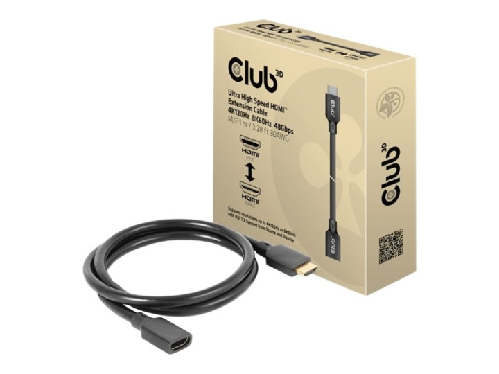 Club 3D HDMI (hane) hane -> HDMI hona 1 m i gruppen Elektronikk / Kabler og adaptere / HDMI / Kabler hos TP E-commerce Nordic AB (C67849)