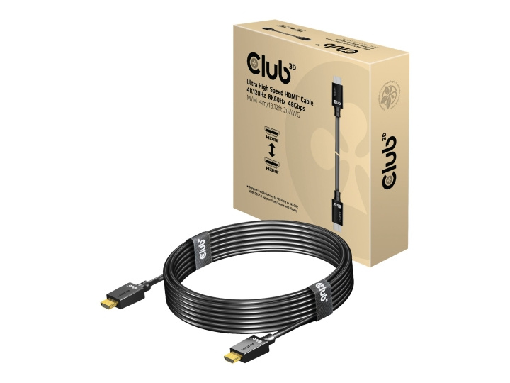 Club 3D HDMI hane -> HDMI hane 4 m Svart i gruppen Elektronikk / Kabler og adaptere / HDMI / Kabler hos TP E-commerce Nordic AB (C67911)