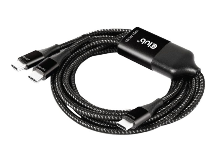 Club 3D USB typ C-kabel 1,83 m svart vit i gruppen Datautstyr / Kabler og adaptere / USB / USB-C hos TP E-commerce Nordic AB (C67917)