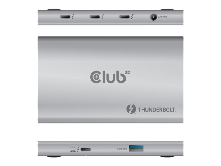 Club 3D Thunderbolt 4 bærbar 5-i-1-hub med smart strømforsyningsdokkstasjon i gruppen Datautstyr / Bærbare datamaskiner og tilbehør / Dokkingstasjoner hos TP E-commerce Nordic AB (C67936)