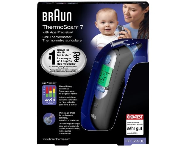 Braun ThermoScan® 7 med Age Precision® - Svart i gruppen HELSE OG SKJØNNHET / Helsepleie / Febertermometer hos TP E-commerce Nordic AB (C67955)