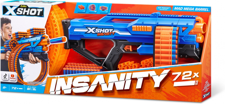 X-Shot Insanity-Mad Mega Barrel - skumgummipistol i gruppen LEKER, BARN OG BABY / Leker / Actionspill hos TP E-commerce Nordic AB (C68046)