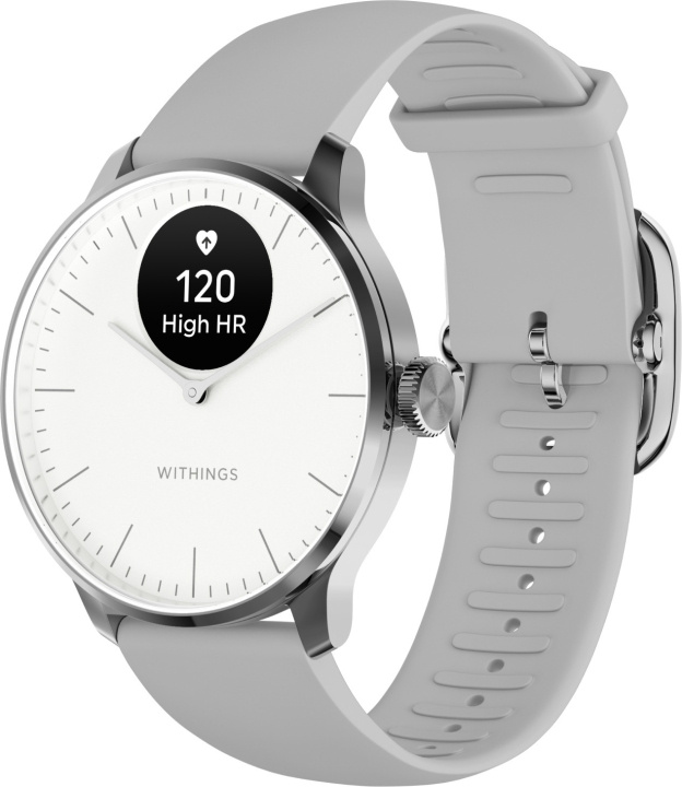 Withings Scanwatch Light smartklokke, 37 mm, hvit/grå i gruppen SPORT, FRITID & HOBBY / Smartwatch og Aktivitetsmålere / Smartwatches hos TP E-commerce Nordic AB (C68051)