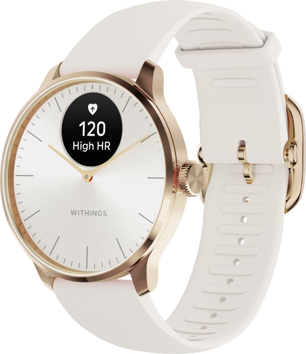 Withings Scanwatch Light smartklokke, 37 mm, hvit/roségull i gruppen SPORT, FRITID & HOBBY / Smartwatch og Aktivitetsmålere / Smartwatches hos TP E-commerce Nordic AB (C68052)