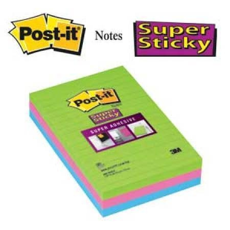 3M Post-it Super-Sticky stafettpinne 102 x 152 mm i gruppen HJEM, HUS OG HAGE / Kontorsmaterialer / Papir og Blokker hos TP E-commerce Nordic AB (C68126)