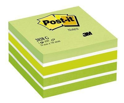 3M Post-it notatkuber grønn pastell 76 x 76 mm i gruppen HJEM, HUS OG HAGE / Kontorsmaterialer / Papir og Blokker hos TP E-commerce Nordic AB (C68151)