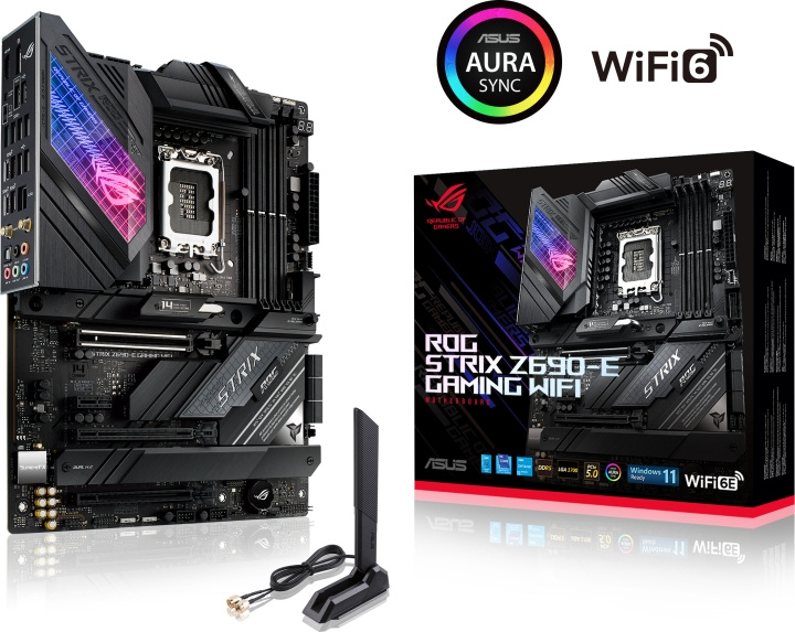 ASUS ROG STRIX Z690-E GAMING WIFI LGA 1700 ATX-hovedkort i gruppen Datautstyr / PC-Komponenter / Hovedkort hos TP E-commerce Nordic AB (C68286)