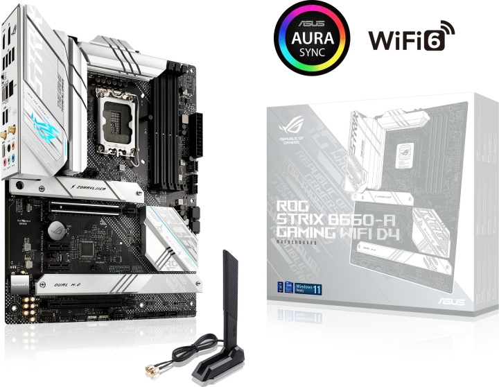 ASUS ROG STRIX B660-A GAMING WIFI D4 LGA 1700 ATX-hovedkort i gruppen Datautstyr / PC-Komponenter / Hovedkort hos TP E-commerce Nordic AB (C68296)