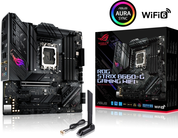 ASUS ROG STRIX B660-G GAMING WIFI LGA 1700 mATX-hovedkort i gruppen Datautstyr / PC-Komponenter / Hovedkort hos TP E-commerce Nordic AB (C68298)