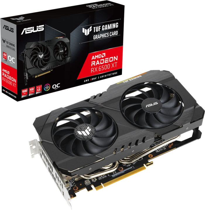 ASUS TUF-RX6500XT-O4G-GAMING grafikkort i gruppen Datautstyr / PC-Komponenter / Skjermkort hos TP E-commerce Nordic AB (C68306)