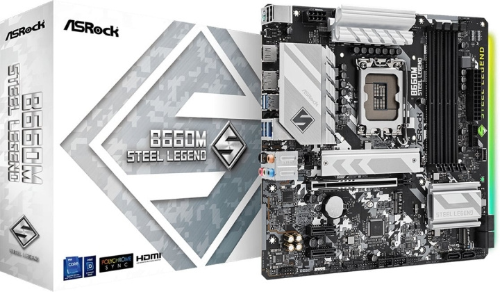 ASRock B660M STEEL LEGEND mATX-hovedkort i gruppen Datautstyr / PC-Komponenter / Hovedkort hos TP E-commerce Nordic AB (C68357)