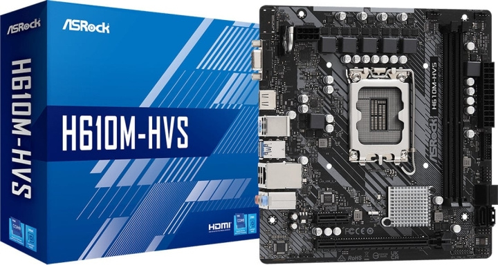 ASRock H610M-HVS mATX-hovedkort i gruppen Datautstyr / PC-Komponenter / Hovedkort hos TP E-commerce Nordic AB (C68360)