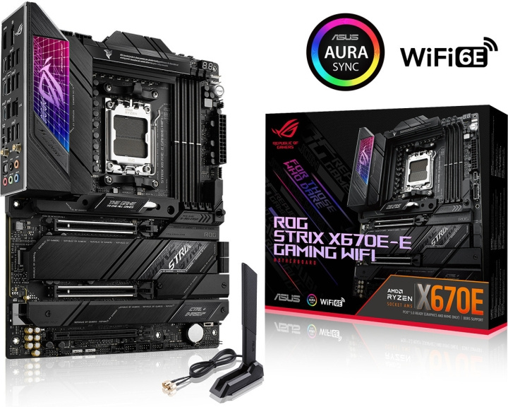 ASUS ROG STRIX X670E-E GAMING WIFI ATX-hovedkort i gruppen Datautstyr / PC-Komponenter / Hovedkort hos TP E-commerce Nordic AB (C68365)