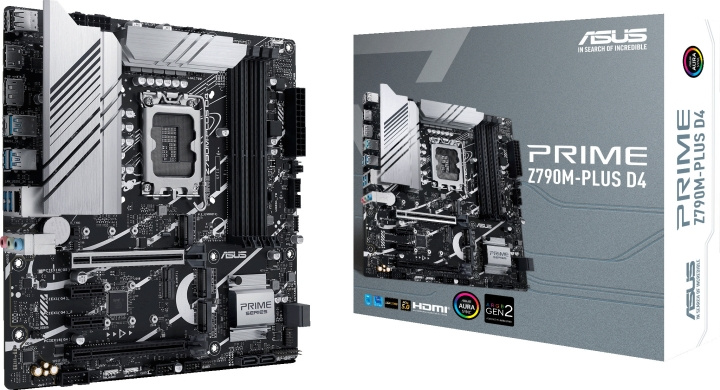 ASUS PRIME Z790M-PLUS D4 mATX-hovedkort i gruppen Datautstyr / PC-Komponenter / Hovedkort hos TP E-commerce Nordic AB (C68393)